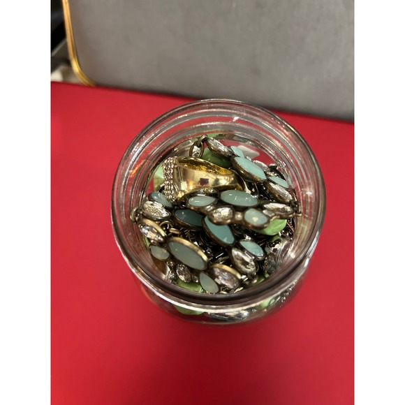 5" Assorted Costume Jewelry In Jar. All Wearable & Excellent Condition! - Picture 4 of 5